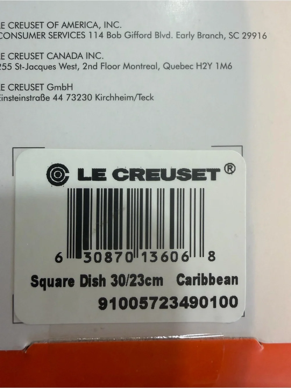 NEW Le Creuset Heritage Square Baker Deep Dish - Caribbean Teal - Retired - Rare
